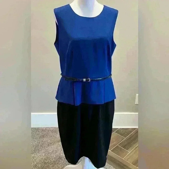 Calvin Klein size 12 Peplum vintage dress - Picture 1 of 11